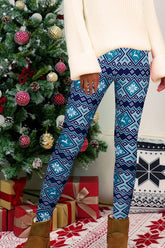 Full Size Geometric Leggings Cerulean OutfitFlow
