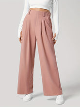Wide Leg Pants with Pockets Pale Blush OutfitFlow