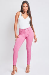 YMI Jeanswear Full Size Hyperstretch Mid-Rise Skinny Pants Flami-Flamingo OutfitFlow