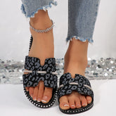 Open Toe Flats Sandals Black OutfitFlow