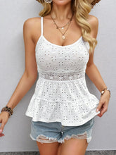 Eyelet Lace Detail Cami White OutfitFlow