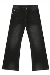 Washed High Rise Bootcut Jeans Black OutfitFlow
