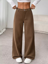 Wide Leg Casual Pants Brown Trendsi
