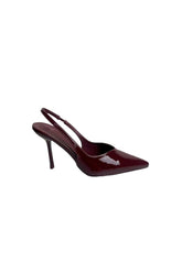 Slingback Point Toe Stiletto Pumps Burgundy OutfitFlow