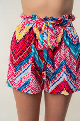 White Birch High Waisted Printed Shorts Multi OutfitFlow