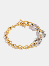 18K Gold-Plated Stainless Steel Chain Bracelet Gold One Size OutfitFlow
