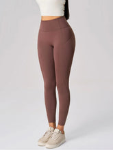 High Waist Active Leggings Dark Brown OutfitFlow