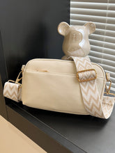 PU Leather Single Strap Crossbody Bag Beige One Size OutfitFlow