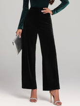 High Waist Wide Leg Pants Black OutfitFlow