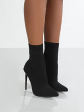 Mesh Point Toe Stiletto Boots Black OutfitFlow