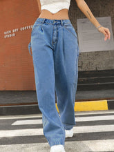 Wide Leg Jeans with Pockets Medium OutfitFlow