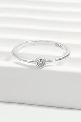 925 Sterling Silver Inland Zircon Ring Silver OutfitFlow