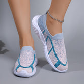 Breathable Mesh Round Toe Sneakers Light Gray OutfitFlow