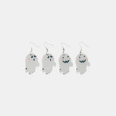 2 Piece Alloy Acrylic Ghost Dangle Earrings White One Size OutfitFlow