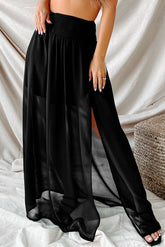 Slit High Waist Maxi Skirt Black OutfitFlow