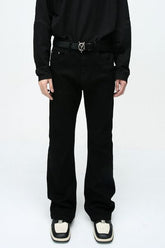 Mid Rise Jeans with Pockets Dark OutfitFlow