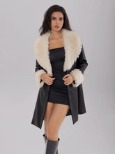 Fuzzy Long Sleeve Longline Coat Black OutfitFlow