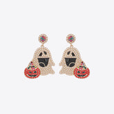 Ghost Rhinestone Alloy Earrings Multicolor One Size OutfitFlow