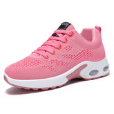 Breathable Mesh Lace Up Athletic Sneakers Pink OutfitFlow