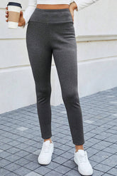 High Waist Leggings Dark Gray OutfitFlow