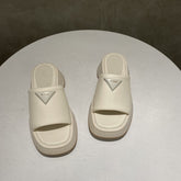 PU Leather Platform Sandals Ivory OutfitFlow