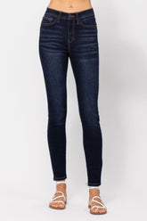 Judy Blue Full Size High Waist Handsand Skinny Jeans Dark OutfitFlow