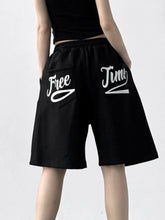 Drawstring Wide Leg Shorts Black OutfitFlow