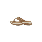 Toe Post Platform Sandals Camel OutfitFlow