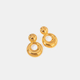 18K Gold-Plated Cutout Earrings Gold One Size OutfitFlow