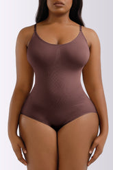 Full Size Spaghetti Strap Shaping Bodysuit Mocha OutfitFlow