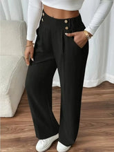 High Waist Wide Leg Pants Black OutfitFlow