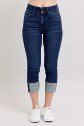 Judy Blue High-Waist Double Waist Band Skinny Jeans DK OutfitFlow