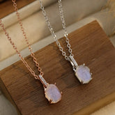 Moonstone 925 Sterling Silver Necklace Silver One Size OutfitFlow