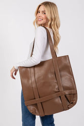 Fame Hat Carrier Tote Bag Brown One Size OutfitFlow