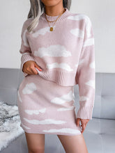 Cloud Sweater and Knit Skirt Set Dusty Pink OutfitFlow