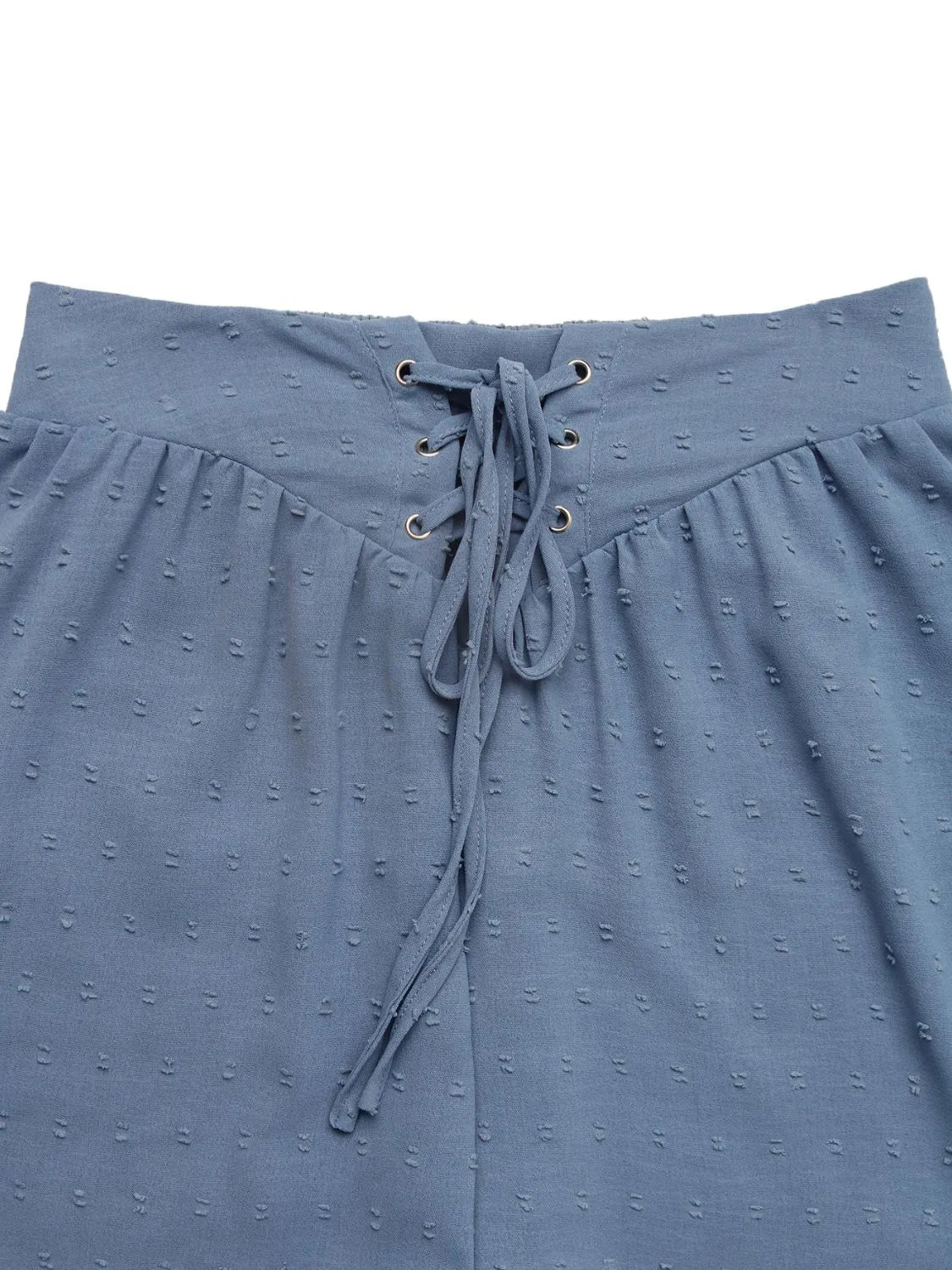 Swiss Dot Lace Up Shorts OutfitFlow