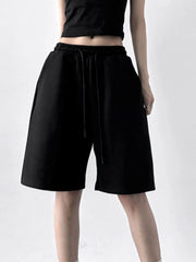 Drawstring Wide Leg Shorts OutfitFlow