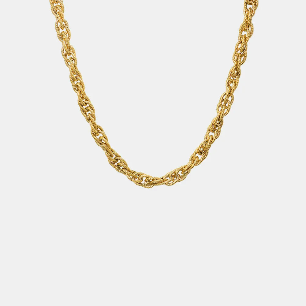 Titanium Steel Chain Necklace OutfitFlow
