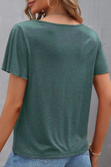 V-Neck Short Sleeve T-Shirt OutfitFlow