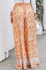 Outfit Flow - Floral Tie Front Wide Leg Pants