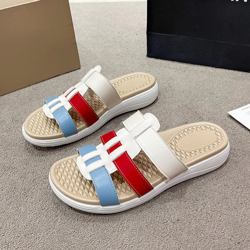 Open Toe Platform Sandals White OutfitFlow