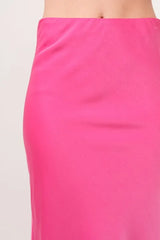 And The Why Solid Satin Midi Skirt OutfitFlow