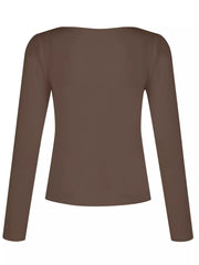 Full Size Slim Fit V-Neck Long Sleeve T-Shirt Plus Size Trendsi