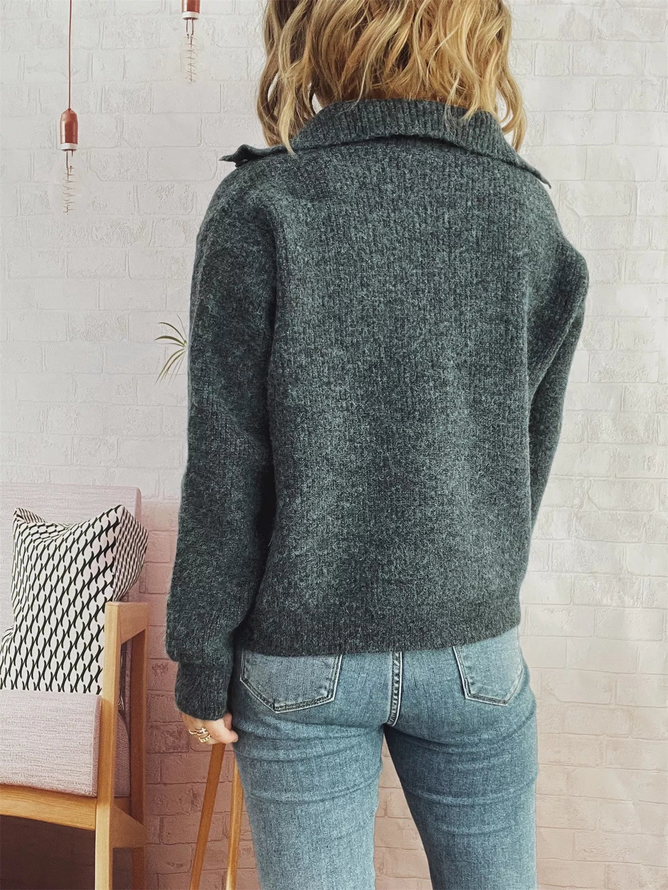 Ribbed Button-Up Cardigan OutfitFlow