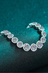 925 Sterling Silver 10.4 Carat Moissanite Bracelet OutfitFlow