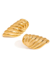 18K Gold-Plated Angel Wing Stud Earrings OutfitFlow