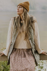 Button Up Pocketed Vest Coat Trendsi