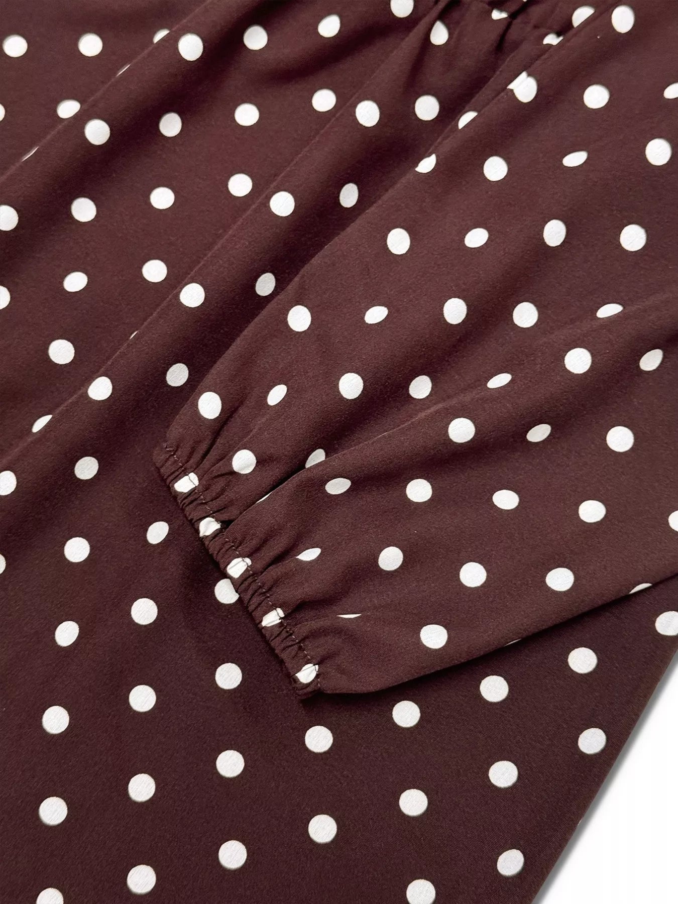 Plus Size Polka Dot Ruffle Hem Mini Dress OutfitFlow