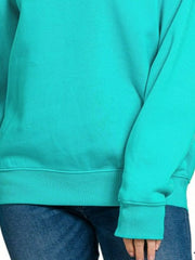 Zenana Fleece Crewneck Long Sleeve Sweatshirt OutfitFlow