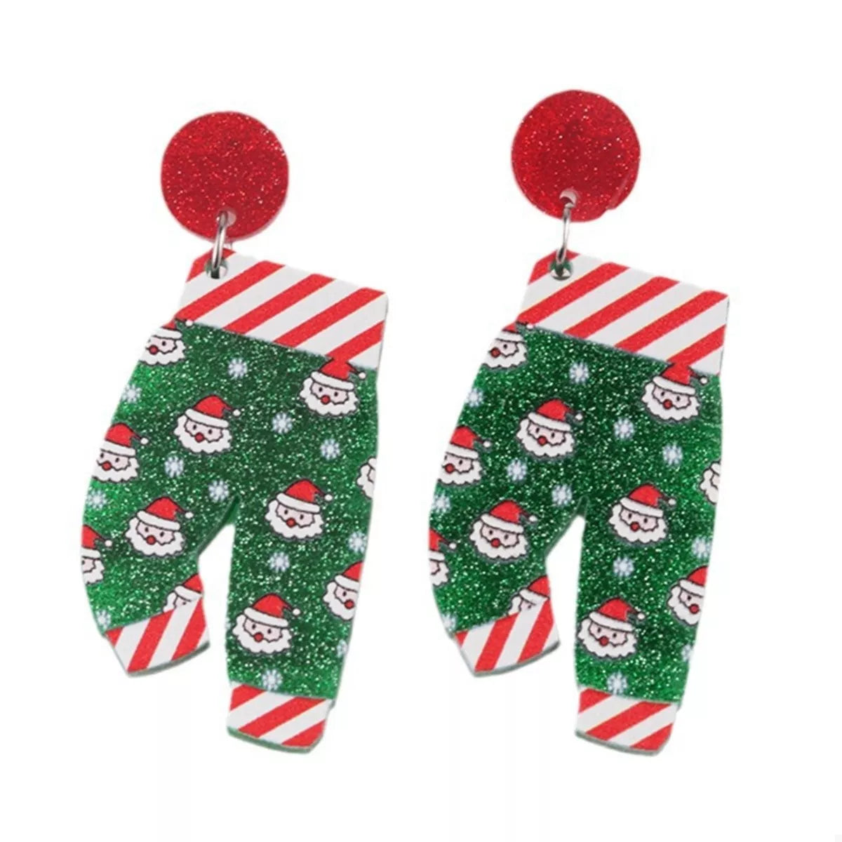 Christmas Holiday Santa Dangle Earrings OutfitFlow